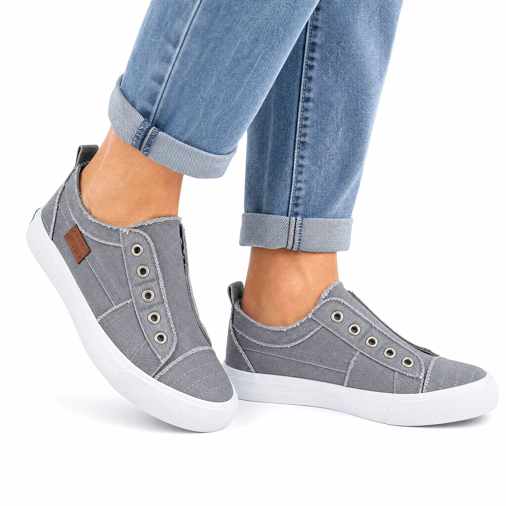 JENN ARDOR Women's Cloth Round Toe Sneakers - Canvas Slip-On Low-Top, Casual Walking, Athletic Lightweight, Slip-Resistant Shoes, Athletic Lightweight Sneakers, Trendy Walking Sneakers