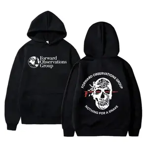 Forward Observations Group Nothing for A Snake FOG Graphic Hoodie Men Women Gothic Skeleton Vintage  Hoodies Streetwear