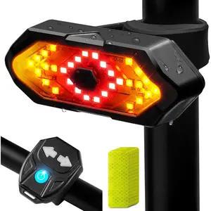 Tail Light with Turn Signals USB Rechargeable  Turn Signals 120 Lumens Ultra Bright LED Turn Signals for  5 Mode with 10 count Safety Reflective Tape for Cycling Electronics
