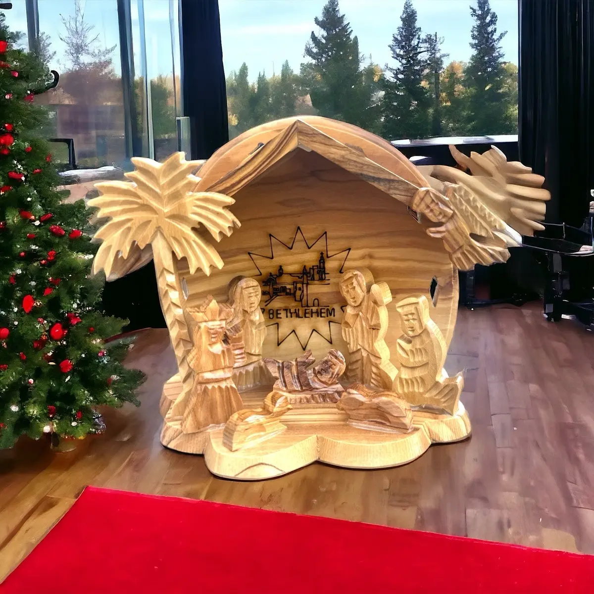 Sacred Art’s Hand Carved Olive Wood Nativity made in Bethlehem