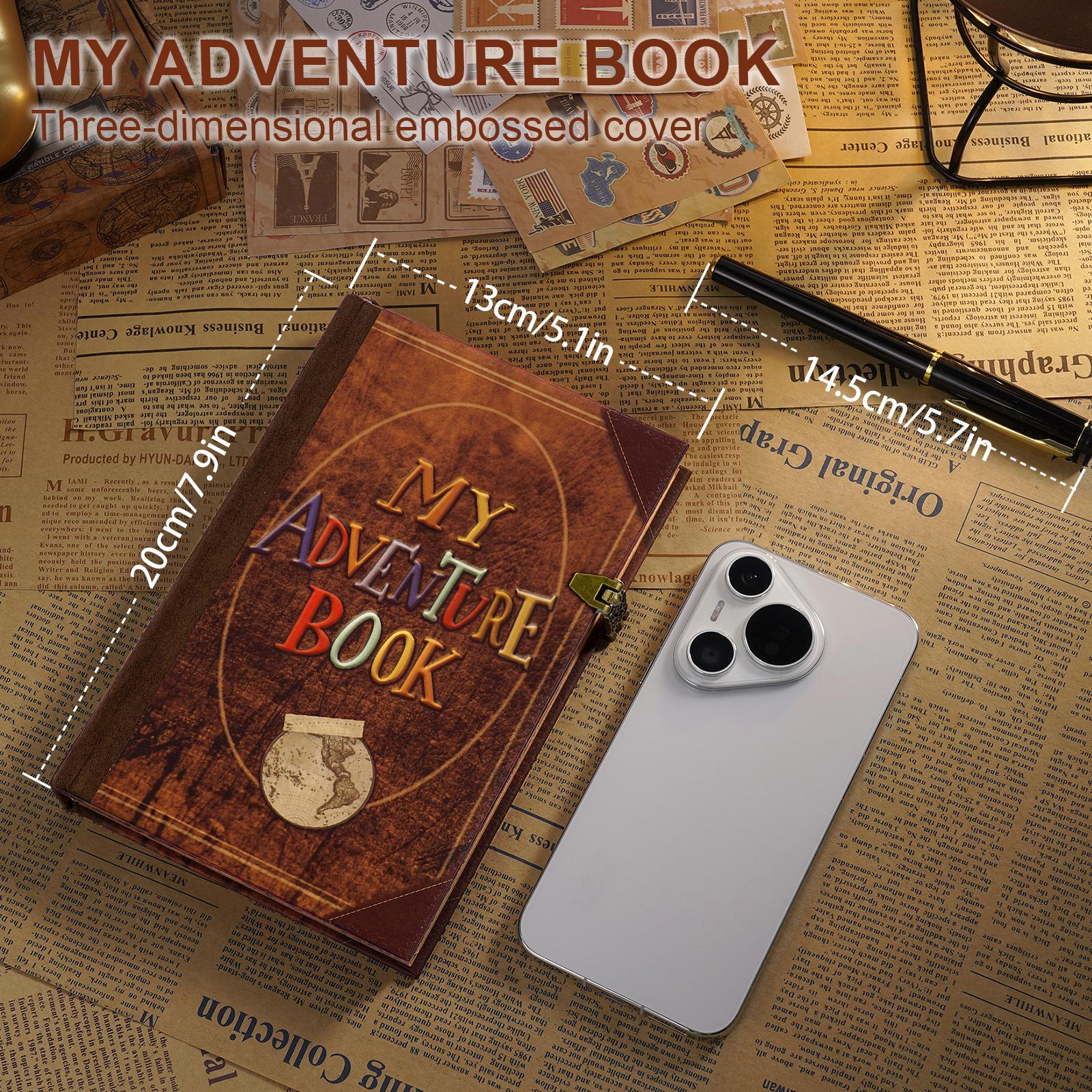 Adventure Book Vintage Scrapbooking Travel Journal 19x12.5x2cm Vertical Retro Scrapbook Photo Album Diary for Travelers