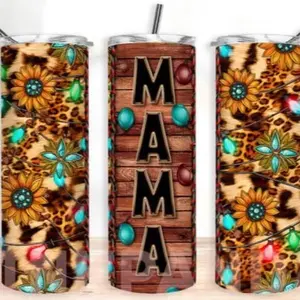Mama | 20oz  Skinny sublimation tumbler transfer print out Bottle Drinkware Portable Reusable