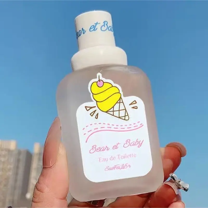 Bear Baby Powder Perfume Box 50ML, Milk Scent Long-Lasting Light Fragrance for Girls Students, Elegant Daily Perfume, Romantic Aroma, Essentials