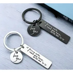 Metal stainless steel keychain creative jewelry pendant small gift -HN331-21