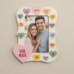 Conversation Heart Picture Frame