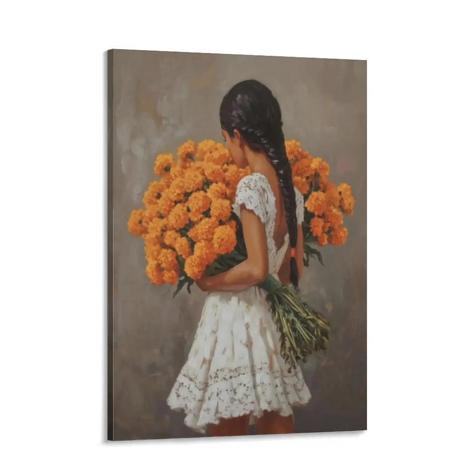 Mexican Cempasuchil Marigold Artistic Wall Art Poster - Warming Mexicana Home Decor Decoration Items, Ideal Gift for Home Supplies Enthusiasts