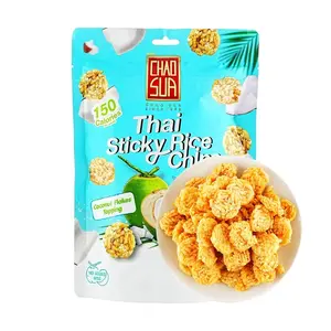 Chao Sua Thai Coconut Sticky Rice Crisps 90g - Authentic Snack for Sweet & Savory Lovers