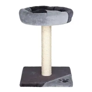 Junior Tarifa  Plush & Sisal 20.5" Scratching Post with Padded Platform