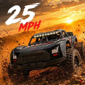 1/16 Scale 4WD RC Monster Truck RTR, 25MPH High Speed Off-Road RC Car, 2.4GHz Radio System, 2S Li-ion Battery, Includes 1 Battery