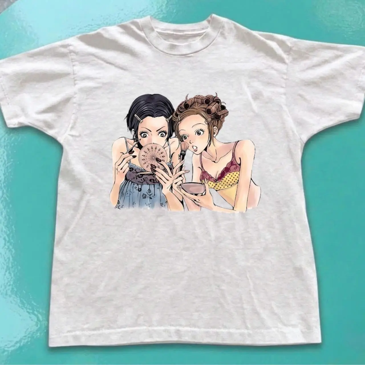 Gildan Women's White T-shirt, Anime Girl Graphic T-Shirt, Manga Aesthetic Tee, Cute Shoujo Style Shirt, Y2K Japanese Fashion, Kawaii Graphic Tee, Oversized Unisex Gift Womenswear Top