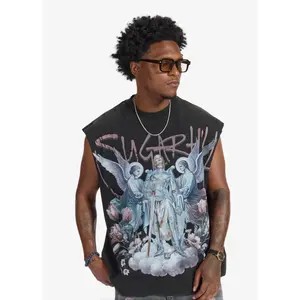 HEAVEN'S GATE" CUTOFF TEE (BLACK VINTAGE