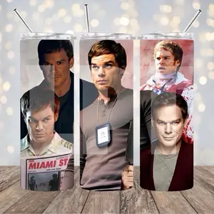 Michael 20 oz Tumbler Drinkware Cup Lid Straw Beverage Washable Water Bottle C Hall Dexter Bay Harbor Insulated Perfect Gift