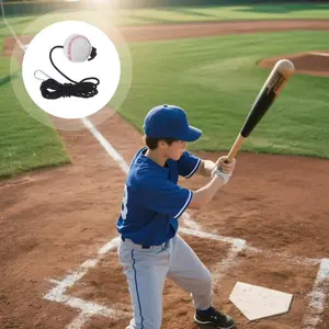 Baseball Softball Batting Trainer, 9.8ft Swing Trainer with Hook and Ball, Single Player Practice Tool, Hand-Eye Coordination, Power Improvement
