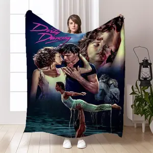 Dirty Dancing Movie-Themed Blanket - Soft Flannel All-Season Bedspread with Iconic Dance Scenes & Film Logo, Cozy Sofa Bed Throw for Family, Inspired by Dirty Dancing Movie Scenes-280GSM