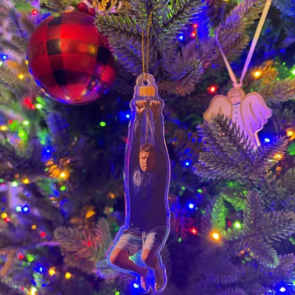 Tim Robinson Zipline Meme Ornament, Funny Acrylic Car Hanging Decor, Retro Pop Culture Keepsake, Humor Gift