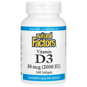 Natural Factors Vitamin D3, 50 mcg (2,000 IU), 240 Softgels