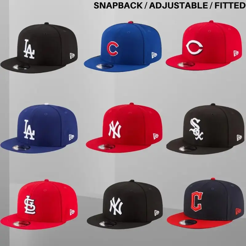 MLB New Era Fitted Snapback Hat Los Angeles Dodgers New York Yankees Chicago Cubs Cincinnati Reds St. Louis Cardinals White Sox Premium Baseball Cap Unisex Street Fashion Adjustable