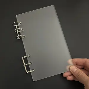 A6 Frosted Acrylic Binder Cover, 6 Holes Binder PMMA Matte Board, DIY Notebook Collect Book