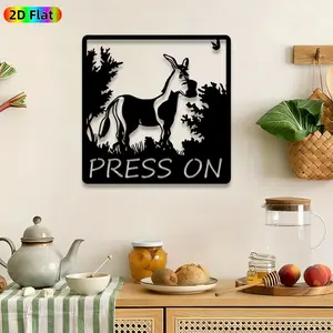 1pc Press On Donkey Metal Wall Art, Motivational Donkey wall Scupltures Mural, Intricate Craftsmanship, Perfect for Graduation, Housewarming Decor, Perfect for Office Living Room Studio Decor, Ideal Gift for Motivational Decor Enthusiasts.