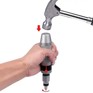 Professional Impact Screwdriver Extractor Set 13-Piece Manual Stripped Screw Remover with Metal Case High Torque Tool for Automotive Home Repair