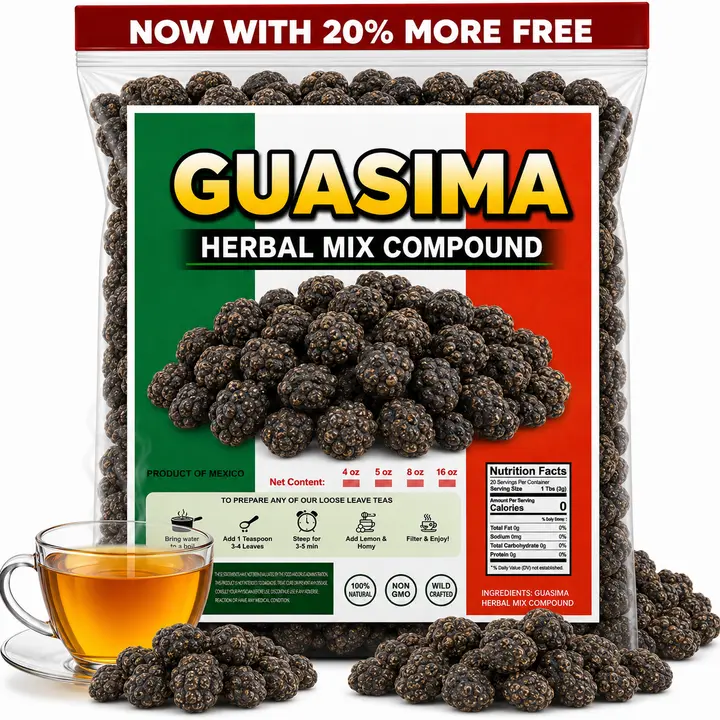 5oz Dried Guazuma ulmifolia Snack, Also Known As Guasima, Guasmo, Guácima, Caulote, Cuaulote, Imported Dry Snack From Mexico