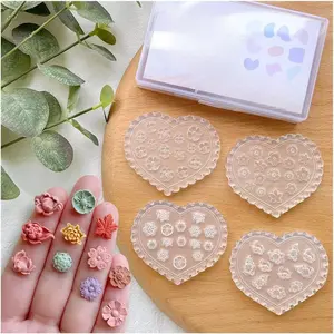 12Pack Flower Polymer Clay Molds Mini Leaf for Jewelry Making Rose Daisy Silicone Earring Cutters (Fresh) - Home Improvement.