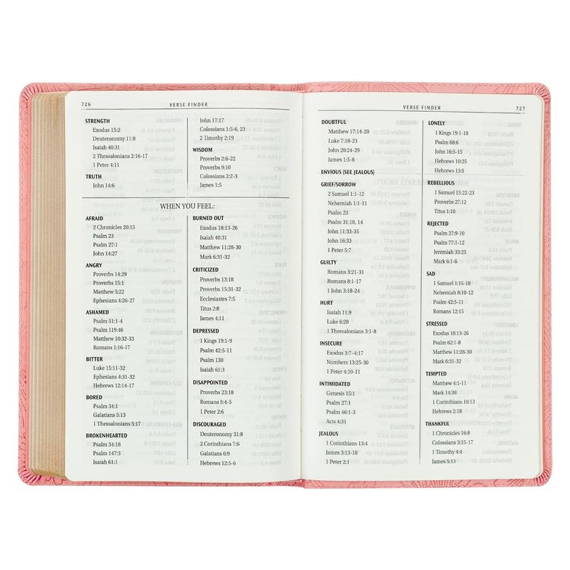 KJV Holy Bible, Blossom Pink Floral Flexible Cover, Gift Edition Imitation Leather