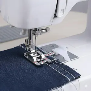Adjustable Edge stitch Sewing Foot Attachment, Beading & Rolling Hem Guide for Home Machine Diy. non-Slip Upgrade Set, sewing Helper & fabric Positioner. 1 or 2 Pcs.