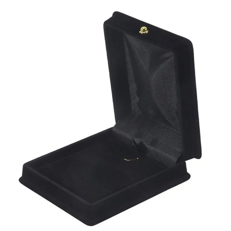 1 x Velvet Necklace Chain Jewelry Display Storage Box Gift Case Holder Organizer---Black