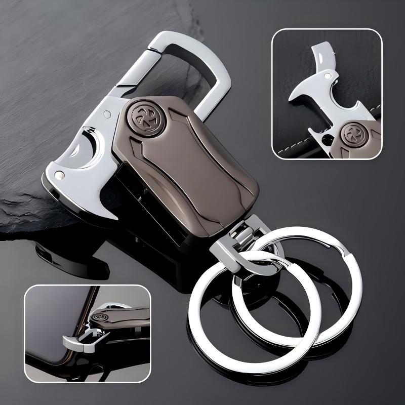 Multifunctional keychains, car keychains, fidget spinners, bottle openers, folding knives, phone stands, stress-relief gifts, everyday household items, men's gifts, and small holiday gifts.