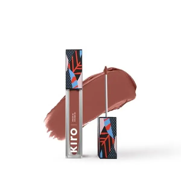 KIRO Non-Stop Airy Matte Liquid Lipstick - Barely Brown (Muted Brown) Single Item, Flawless Evening Makeup, Super-Pigmented, Long-Lasting, Hydrating, Waterproof, Smudge-Proof, Lightweight, Avocado & Apricot Oil Infused, 5ml