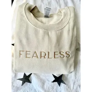 Fearless Embroidered Sweater Sweatshirt, Hoodie, TS Shirt, Vintage Shirt, Gift For Fans, Fan Merch