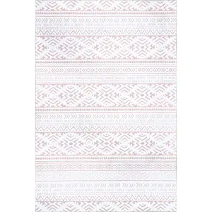 Calia Machine Washable Aztec Bands Area Rug
