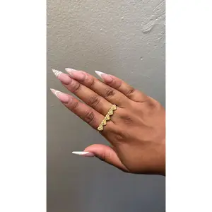 Golden Honey Heart Ring