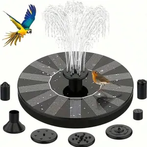 Solar Power Bird Bath Fountain Pump Water Fountain Pool Pond Solar Powered Colorful Fountain Floating Home Decoration for Garden