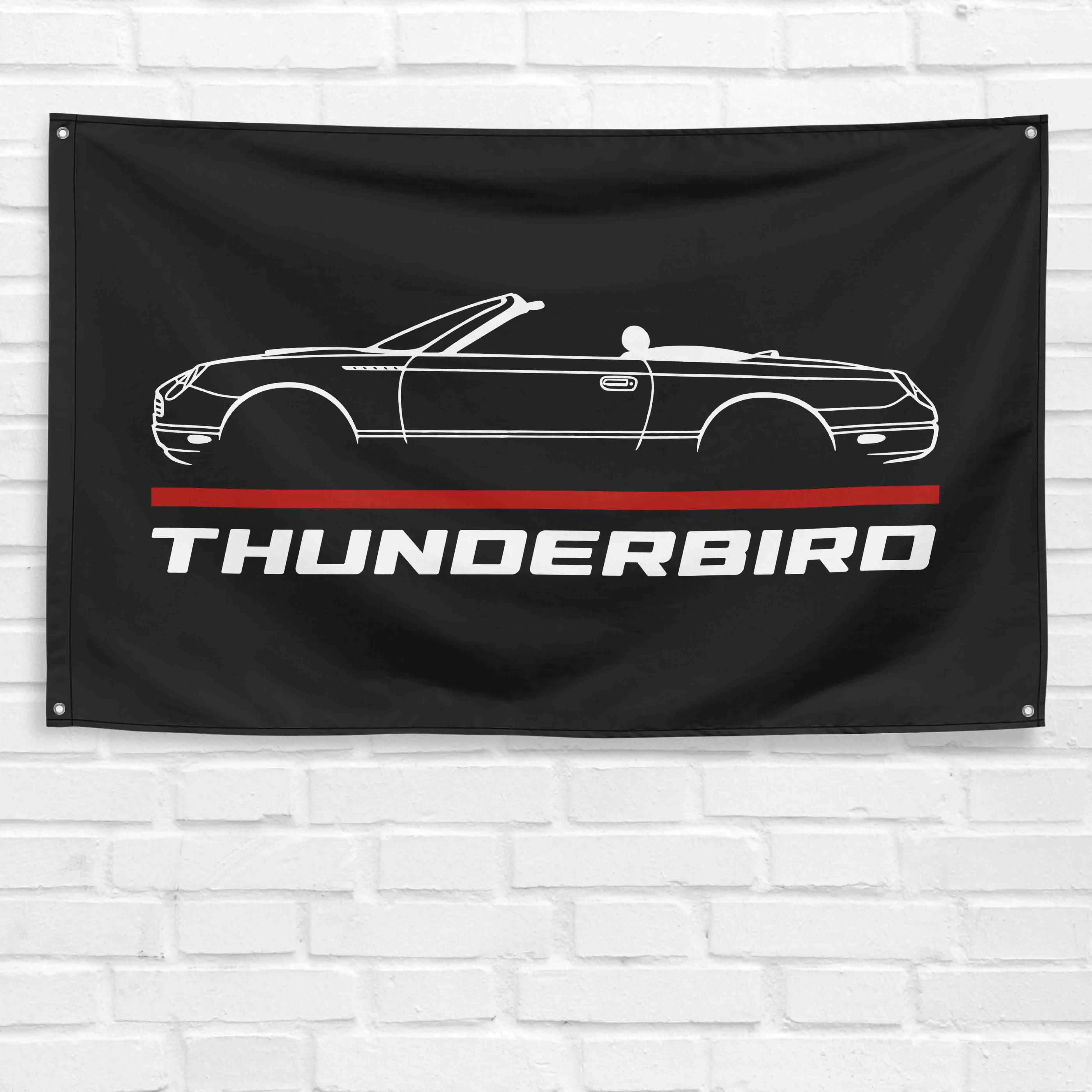 Thunderbird T-Bird 2002-05 3x5 Ft Grommeted Lightweight Polyester Flag, Indoor Decorative Home Garage Wall Decoration, Birthday Festive Party Gift Banner with Bold Colors, Hanging