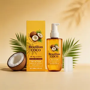 Brazilian Coco Firming Oil 100ml – Tri-Action Firming & Moisturizing Oil for Body, Bust & Bum – Infused with Vitamin – All-Day Hydration for Smooth, Toned, Radiant Skin – Daily Body Care