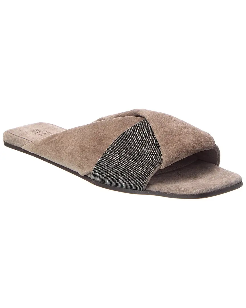 Brunello Cucinelli Suede Sandal