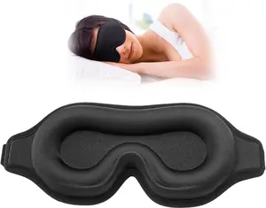 3D Sleep Eye Mask: Blocks Light, Lash-Safe, Adjustable Strap, Soft Foam, Perfect for Travel & Home