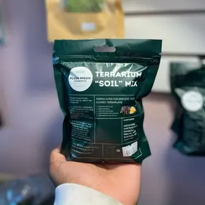 Plush Moon Terrarium Co Bio-Active Terrarium Soil - Formulated for Closed Terrariums and Pet Bug/ Insect Habitats - 0.75lb