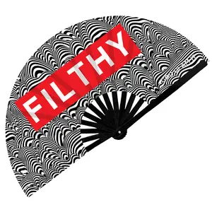 Filthy EDM Rave Clack Folding Hand Fan - God Glam It