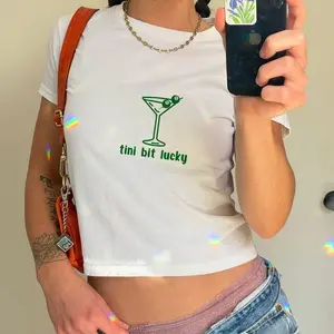 tini bit lucky baby tee, martini tshirt, 8 ball tee, st patricks day baby tee, st pattys day apparel, cocktail shirt, shamrocked, lucked up