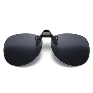 Polarized Clip on Sunglasses for Men Magnetic Flip Up Clip-on Sunglasses with UV Protection for Driving Fishing Outdoor Clip-on Sunglasses for Prescription Glasses