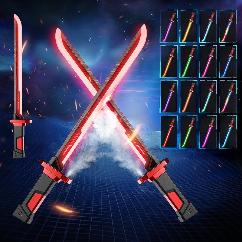 BLD LED SparkBlade Sword with Spray Effect knife Toy Cyberpunk Katana - Light-Up Propfor Cosplay, Raves & Festivals RGB Lights Durable CollectibleItem US In Stock, Valentine’s Gift Idea ,cool birthday gift,type-c rechargeable