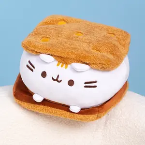 Cute Cookie Cat Plush Toy, Soft Huggable Sofa Pillow, Kitchen Restaurant Decor, Valentine's Day Gift, Birthday Gift, Holiday Gift