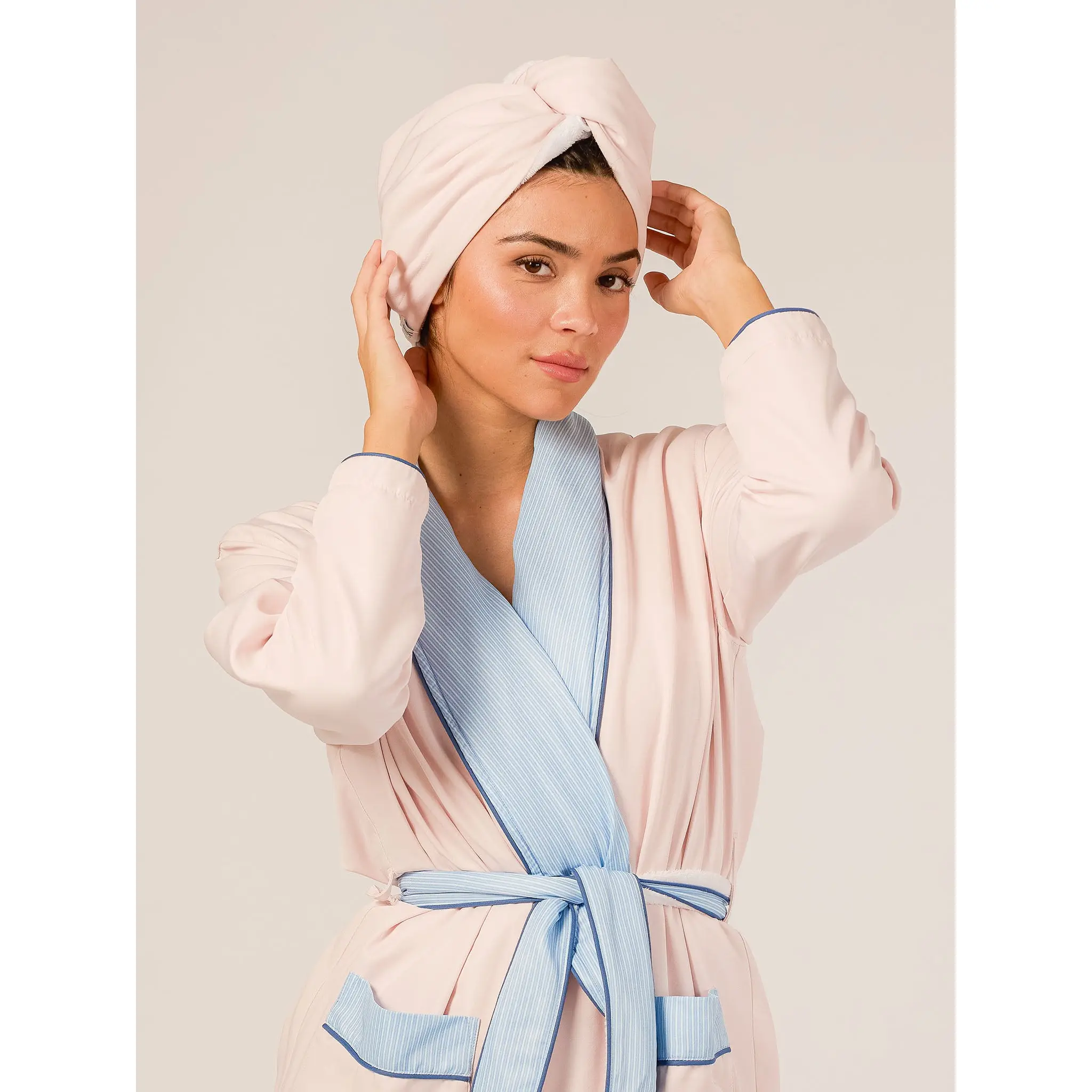 Keleigh Teller | Leona Reversible Microfiber Hair Wrap | Quick Dry Ultra Absorbent Hair Towel for Wet Hair