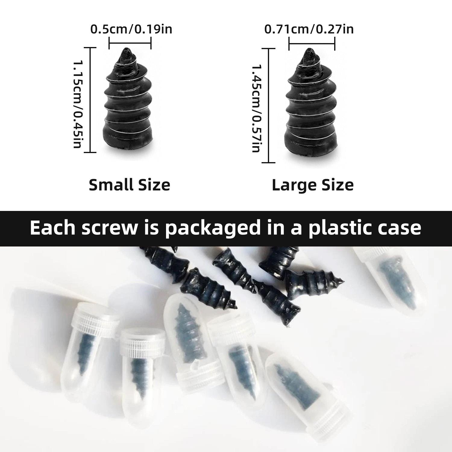 50/100 pcs Tire Repair Rubber Nail Kit Large & Small Plugs with Screwdriver Tubeless Tire Fast Repair for Cars Motorcycles Durable Reliable Seal Universal Compatibility