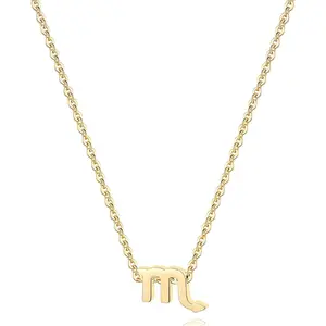 18K Gold Plated Astrology Necklace for Women Jewelry,12 Zodiac Pendant Horoscope Constellations Necklace Aimber Constellation Design high quality influence
