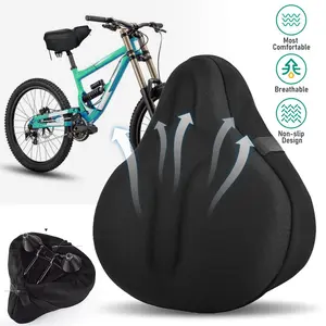 Bike Seat Cushion - Gel Padded Bike Seat Cover for Men Women Comfort, Extra Soft Exercise Bicycle Seat