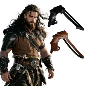 Medieval Viking Shoulder Armor, Renaissance Nordic Knight Single Shoulder Armor, Larp Role Play Props, Artificial Leather, Theme Events